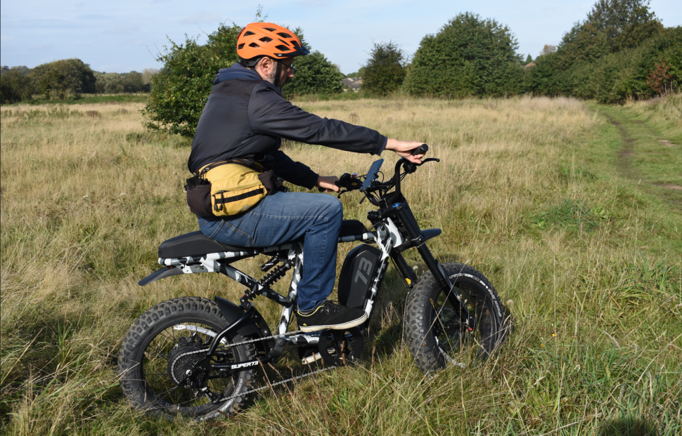 Super 73 e-bike on road 