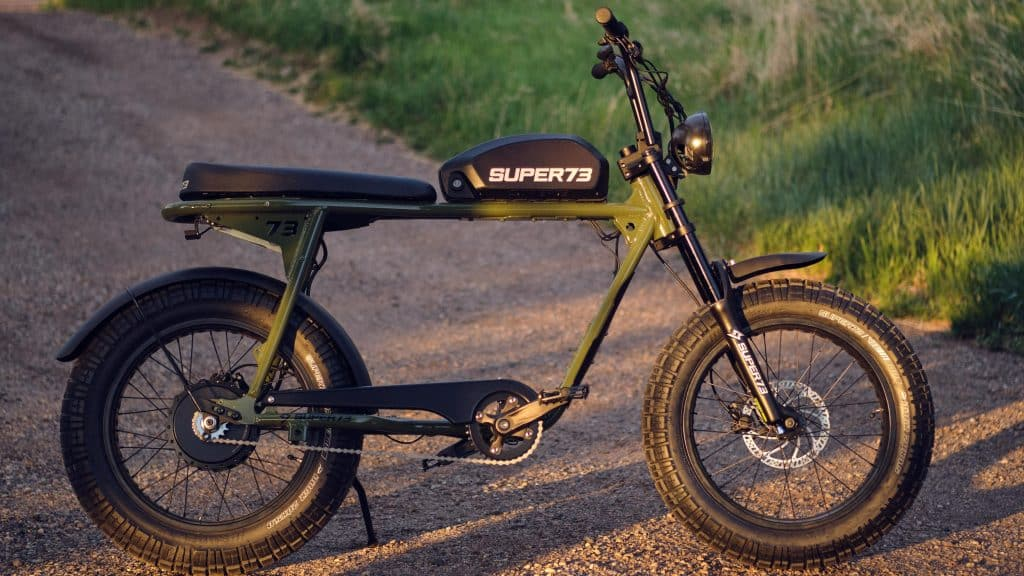 Super 73 e-bike on road 